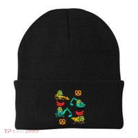 German Construction Pretzel Sausage Oktoberfest Beanie thumb 0