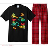 German Construction Pretzel Sausage Oktoberfest Pajama Set thumb 0