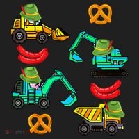 German Construction Pretzel Sausage Oktoberfest Hat thumb 2
