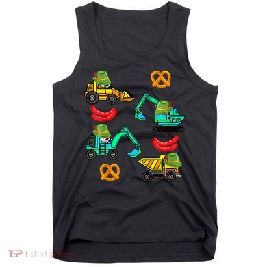 German Construction Pretzel Sausage Oktoberfest Tank Top