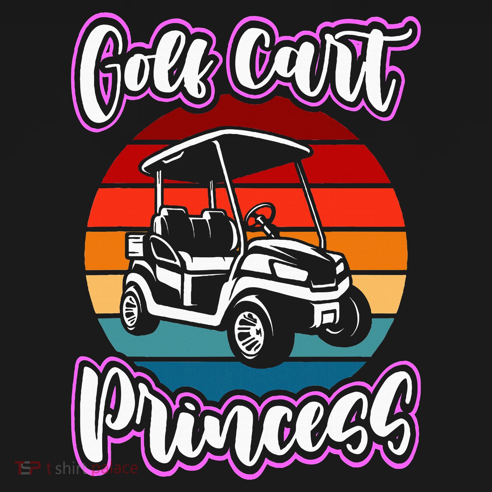 Golf Cart Princess Golfing Girl Golf Sport Lover Golfer Women's Hoodie