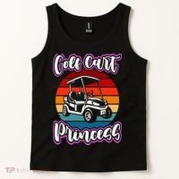 Golf Cart Princess Golfing Girl Golf Sport Lover Golfer Tank Top thumb 2