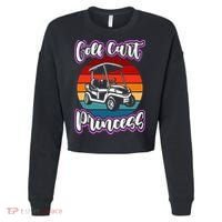 Golf Cart Princess Golfing Girl Golf Sport Lover Golfer Cropped Pullover Crew thumb 0
