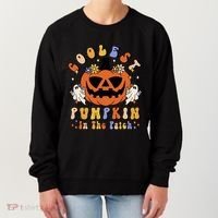Groovy Coolest Pumpkin In The Patch Ghost Halloween Costume Gift Women's Sweatshirt thumb 0