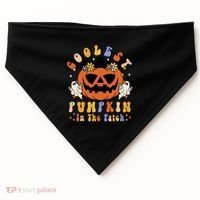 Groovy Coolest Pumpkin In The Patch Ghost Halloween Costume Gift USA-Made Doggie Bandana thumb 0