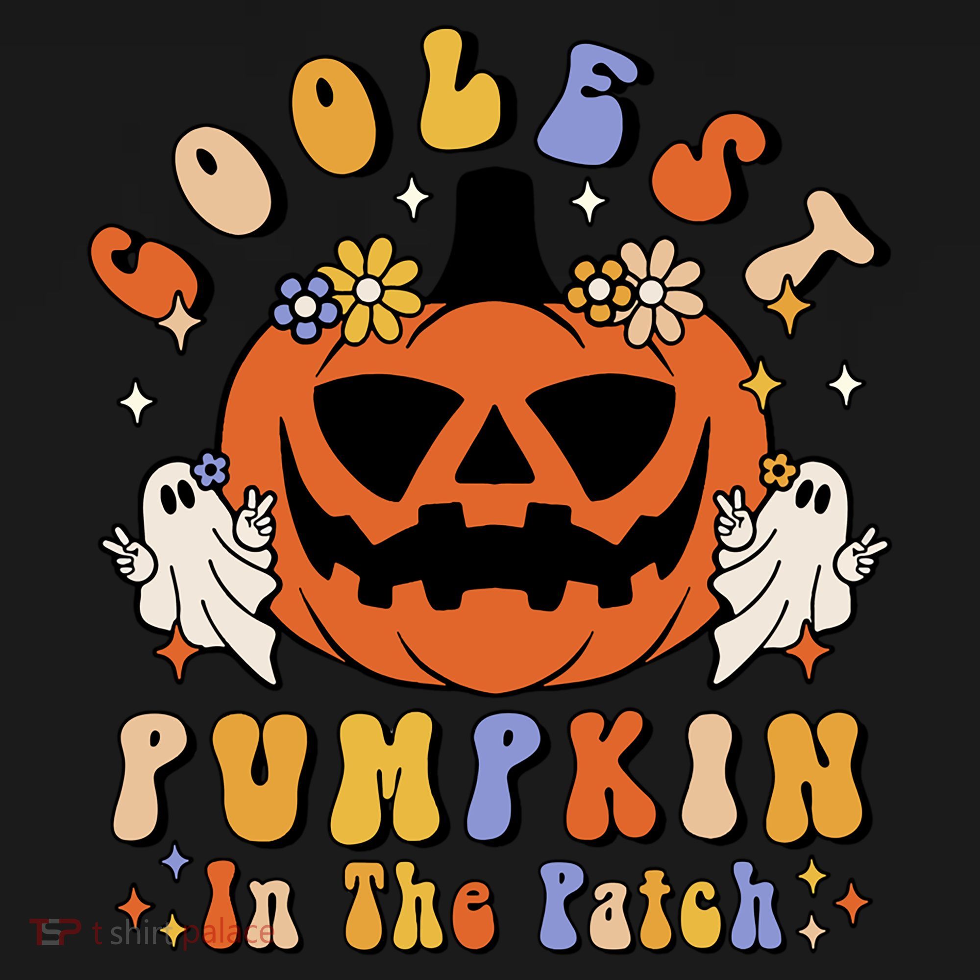 Groovy Coolest Pumpkin In The Patch Ghost Halloween Costume Gift Bucket Hat