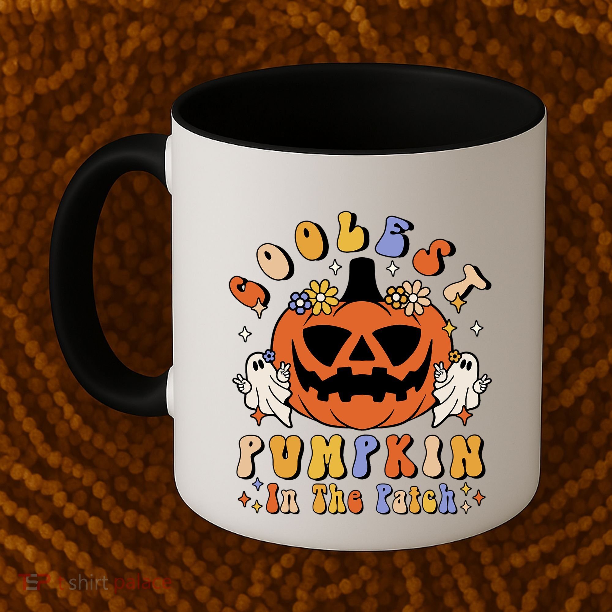 Groovy Coolest Pumpkin In The Patch Ghost Halloween Costume Gift Coffee Mug