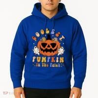 Groovy Coolest Pumpkin In The Patch Ghost Halloween Costume Gift Hoodie thumb 2