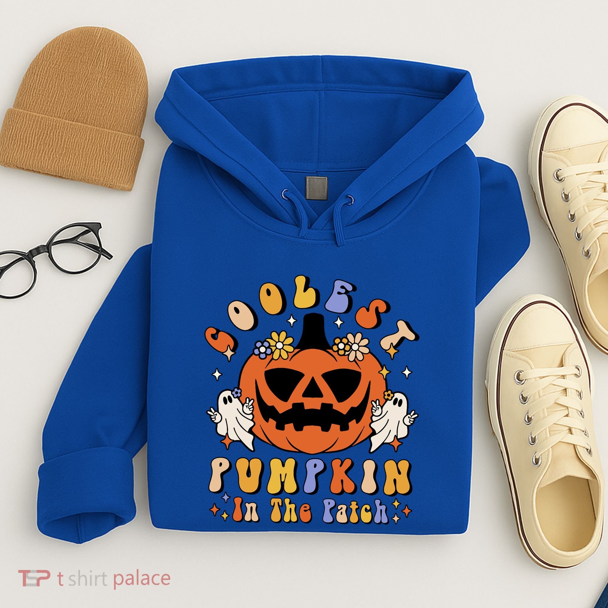Groovy Coolest Pumpkin In The Patch Ghost Halloween Costume Gift Hoodie