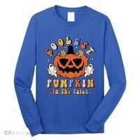 Groovy Coolest Pumpkin In The Patch Ghost Halloween Costume Gift Long Sleeve Shirt thumb 0