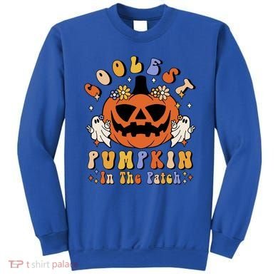 Groovy Coolest Pumpkin In The Patch Ghost Halloween Costume Gift Sweatshirt