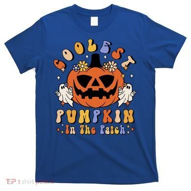 Groovy Coolest Pumpkin In The Patch Ghost Halloween Costume Gift T-Shirt
