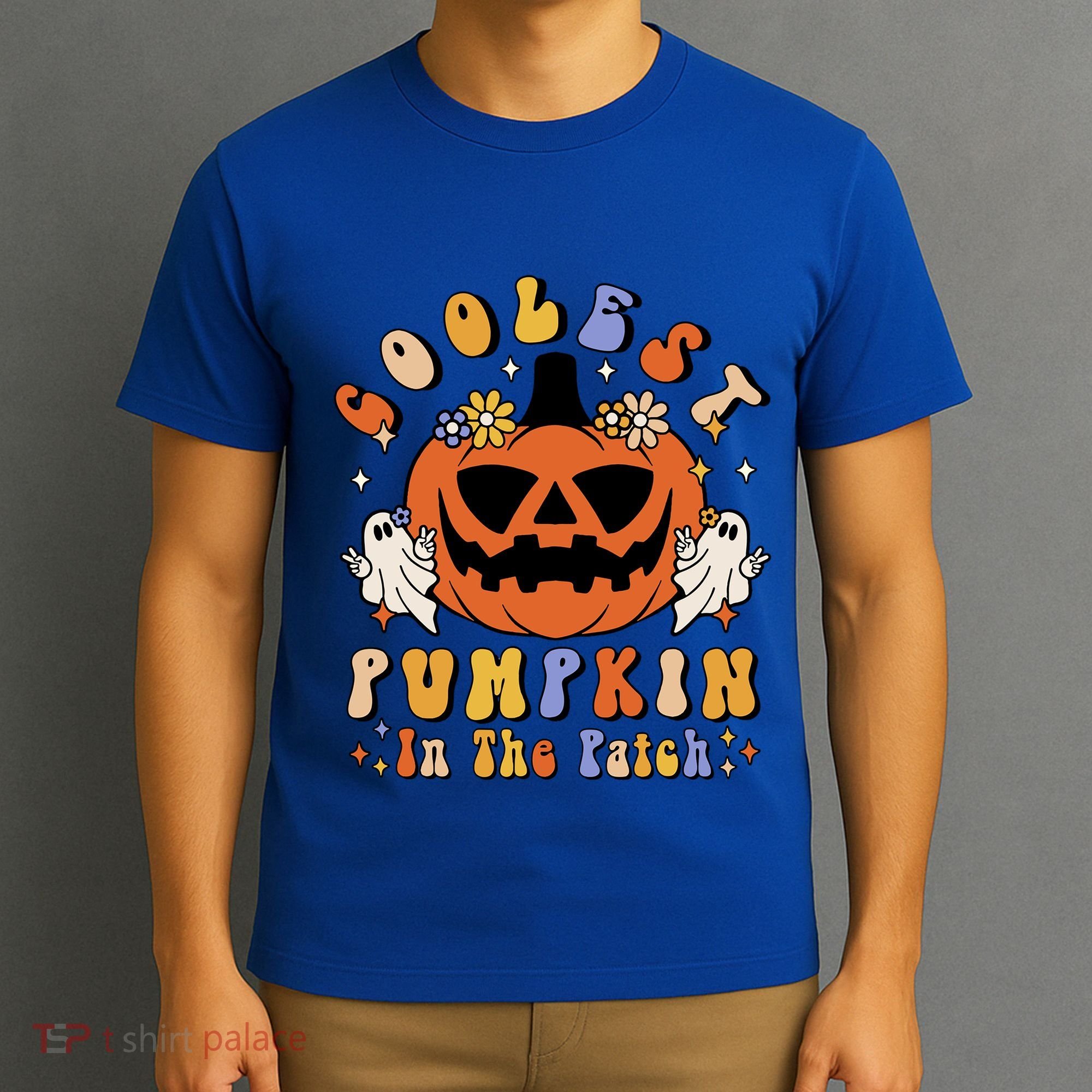 Groovy Coolest Pumpkin In The Patch Ghost Halloween Costume Gift T-Shirt