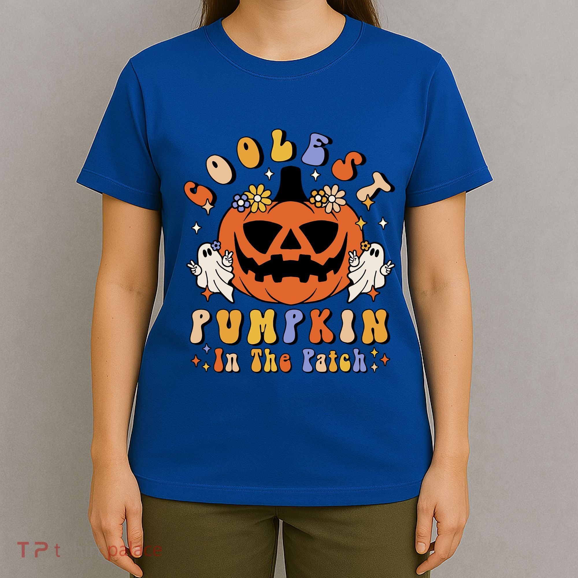 Groovy Coolest Pumpkin In The Patch Ghost Halloween Costume Gift T-Shirt