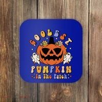 Groovy Coolest Pumpkin In The Patch Ghost Halloween Costume Gift Coaster thumb 0