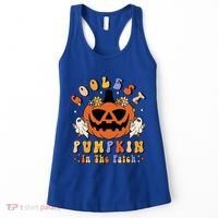 Groovy Coolest Pumpkin In The Patch Ghost Halloween Costume Gift Women's Tank Top thumb 0