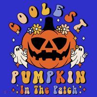 Groovy Coolest Pumpkin In The Patch Ghost Halloween Costume Gift Women's Tank Top thumb 5