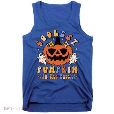 Groovy Coolest Pumpkin In The Patch Ghost Halloween Costume Gift Tank Top