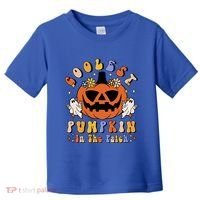 Groovy Coolest Pumpkin In The Patch Ghost Halloween Costume Gift Toddler T-Shirt thumb 0