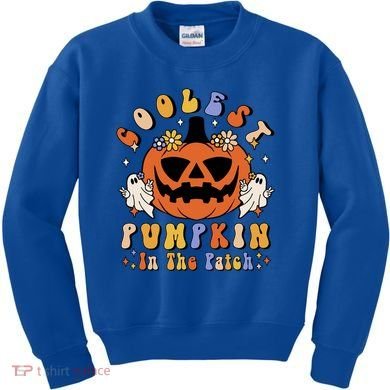 Groovy Coolest Pumpkin In The Patch Ghost Halloween Costume Gift Kids Sweatshirt