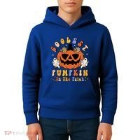 Groovy Coolest Pumpkin In The Patch Ghost Halloween Costume Gift Kids Hoodie thumb 4