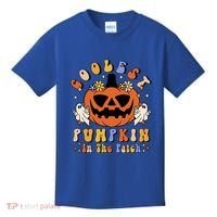 Groovy Coolest Pumpkin In The Patch Ghost Halloween Costume Gift Kids T-Shirt thumb 0