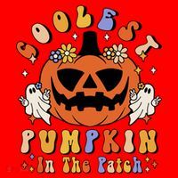 Groovy Coolest Pumpkin In The Patch Ghost Halloween Costume Gift Santa Hat thumb 1