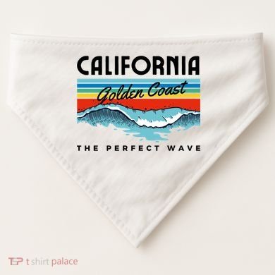Golden Coast Perfect Wave California USA-Made Doggie Bandana