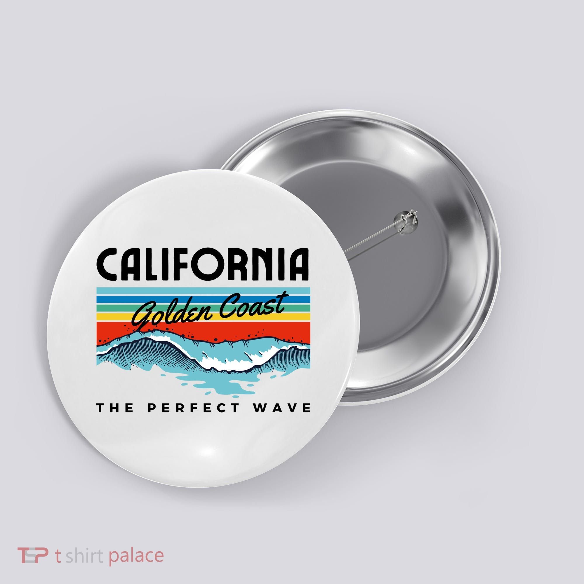 Golden Coast Perfect Wave California Button