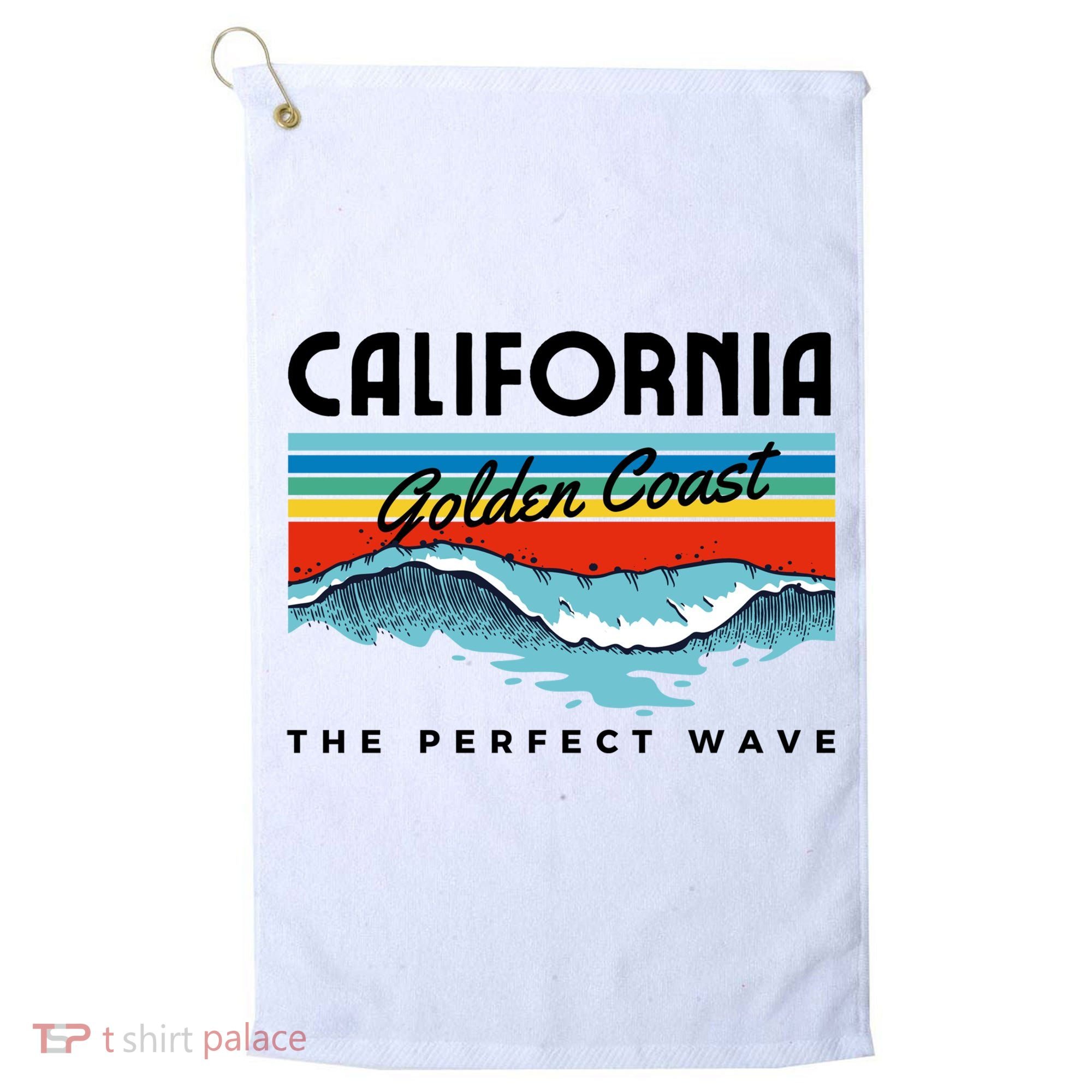 Golden Coast Perfect Wave California Golf Towel