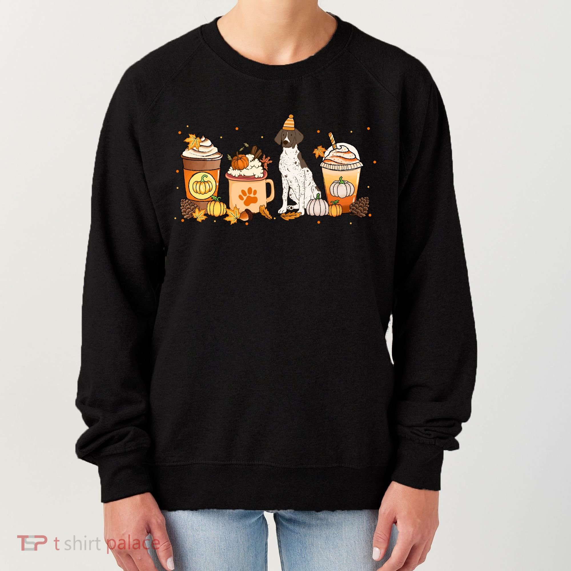 Gsp Coffee Pumpkin Spice Dog Lovers Fall Thanksgiving Gift Women's Sweatshirt