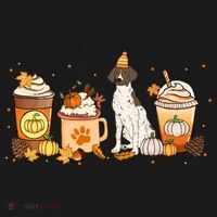 Gsp Coffee Pumpkin Spice Dog Lovers Fall Thanksgiving Gift Pajama Set thumb 2