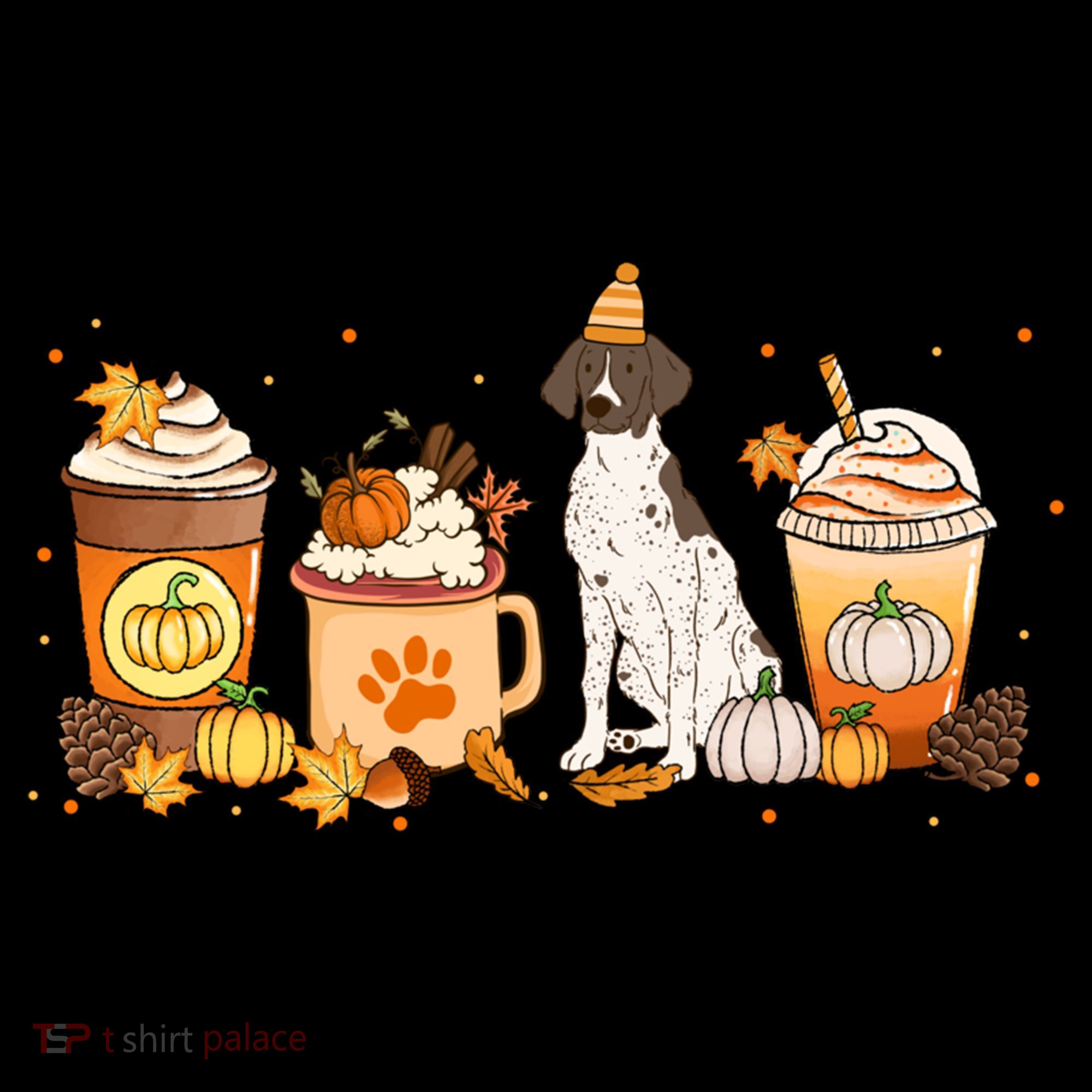 Gsp Coffee Pumpkin Spice Dog Lovers Fall Thanksgiving Gift Women's Hoodie