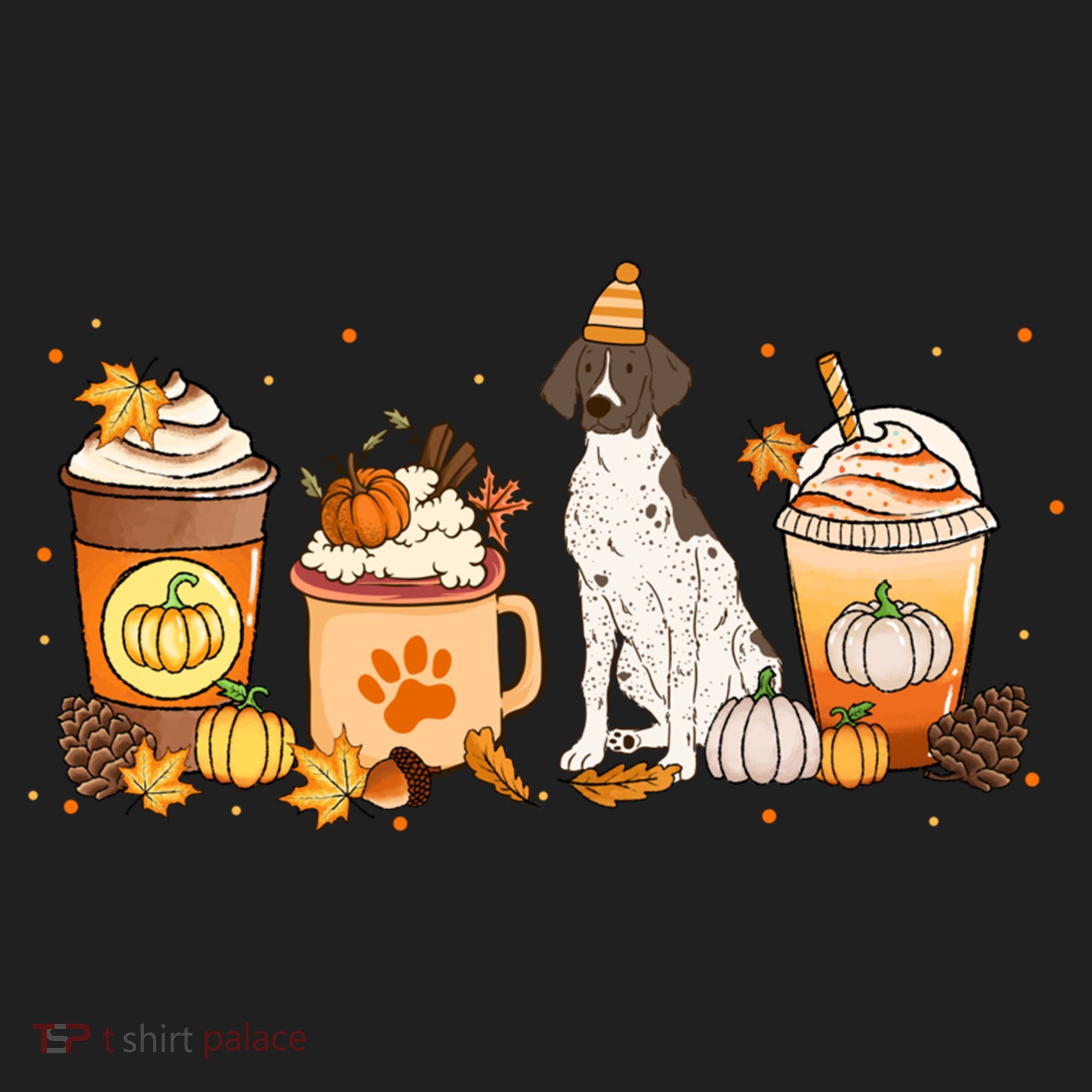 Gsp Coffee Pumpkin Spice Dog Lovers Fall Thanksgiving Gift Hat