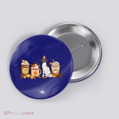 Gsp Coffee Pumpkin Spice Dog Lovers Fall Thanksgiving Gift Button
