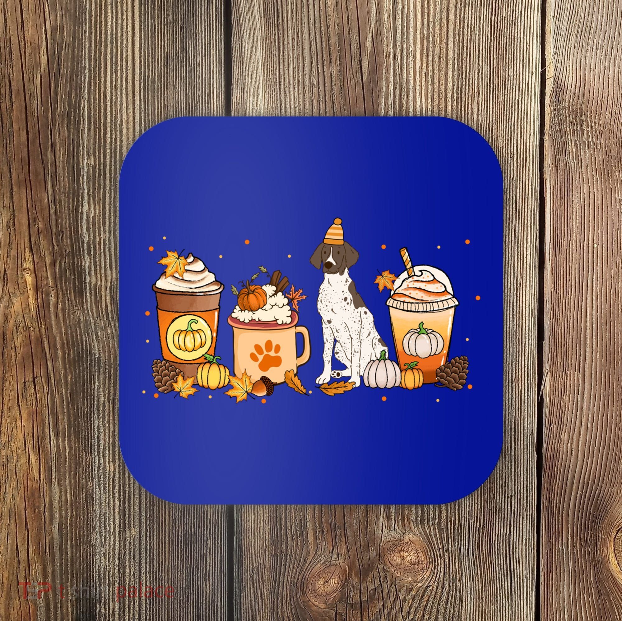 Gsp Coffee Pumpkin Spice Dog Lovers Fall Thanksgiving Gift Coaster