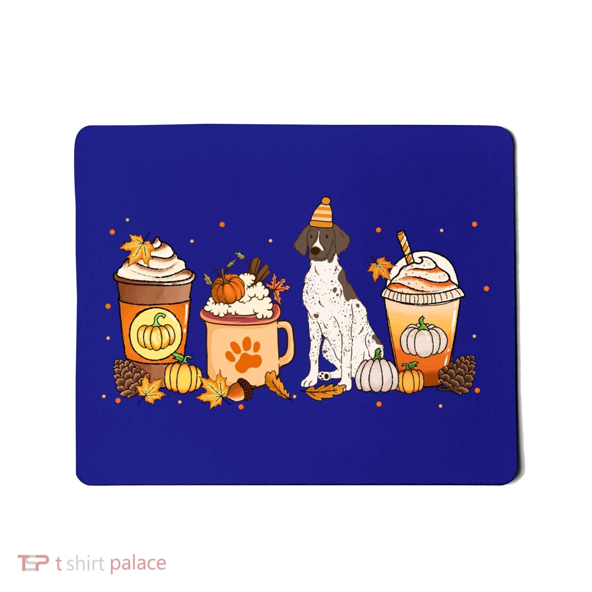 Gsp Coffee Pumpkin Spice Dog Lovers Fall Thanksgiving Gift Mousepad