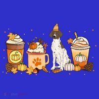 Gsp Coffee Pumpkin Spice Dog Lovers Fall Thanksgiving Gift Mousepad thumb 1