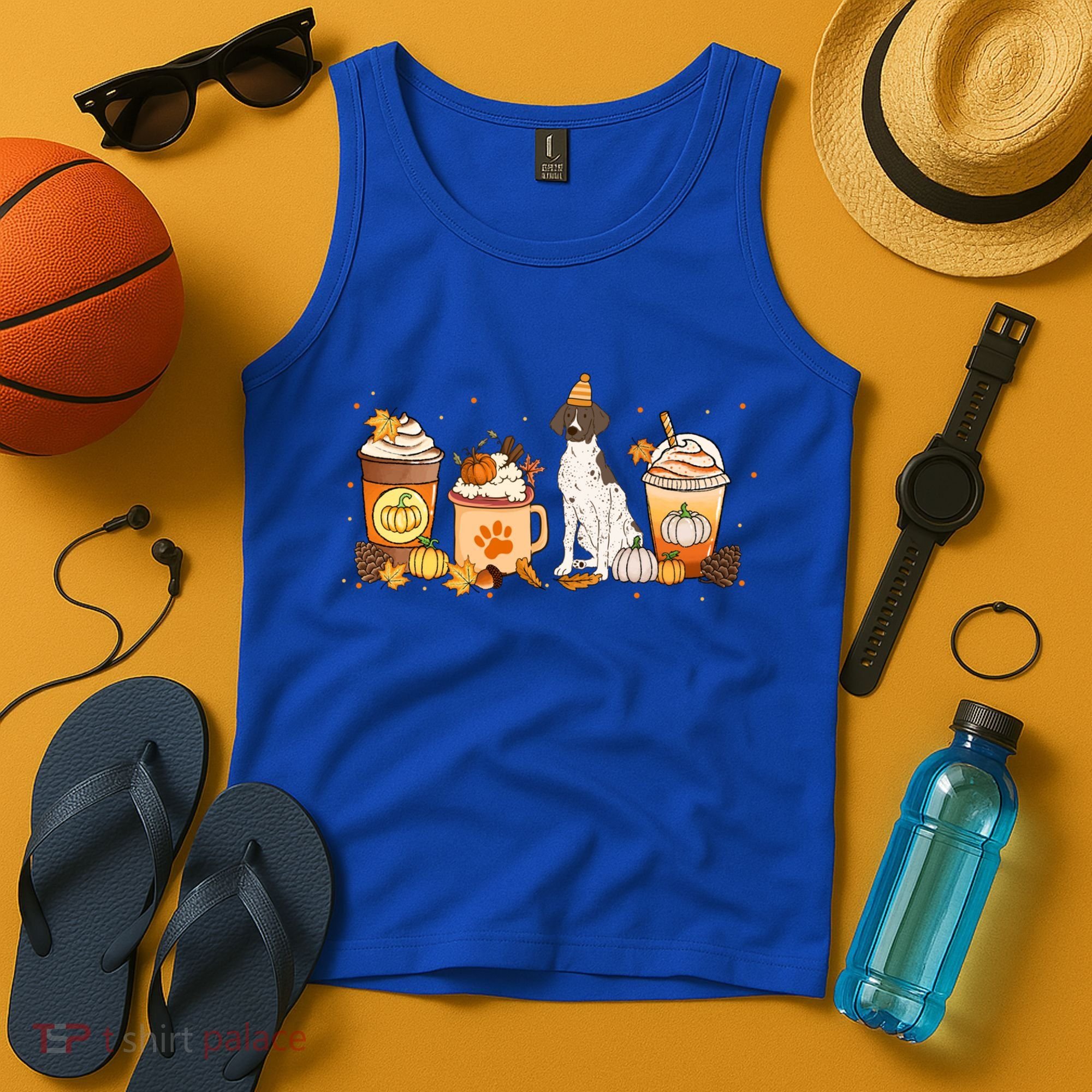 Gsp Coffee Pumpkin Spice Dog Lovers Fall Thanksgiving Gift Tank Top