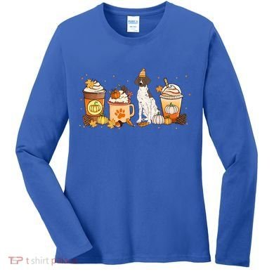 Gsp Coffee Pumpkin Spice Dog Lovers Fall Thanksgiving Gift Women's Long Sleeve Shirt