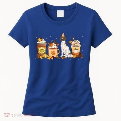 Gsp Coffee Pumpkin Spice Dog Lovers Fall Thanksgiving Gift Women's T-Shirt
