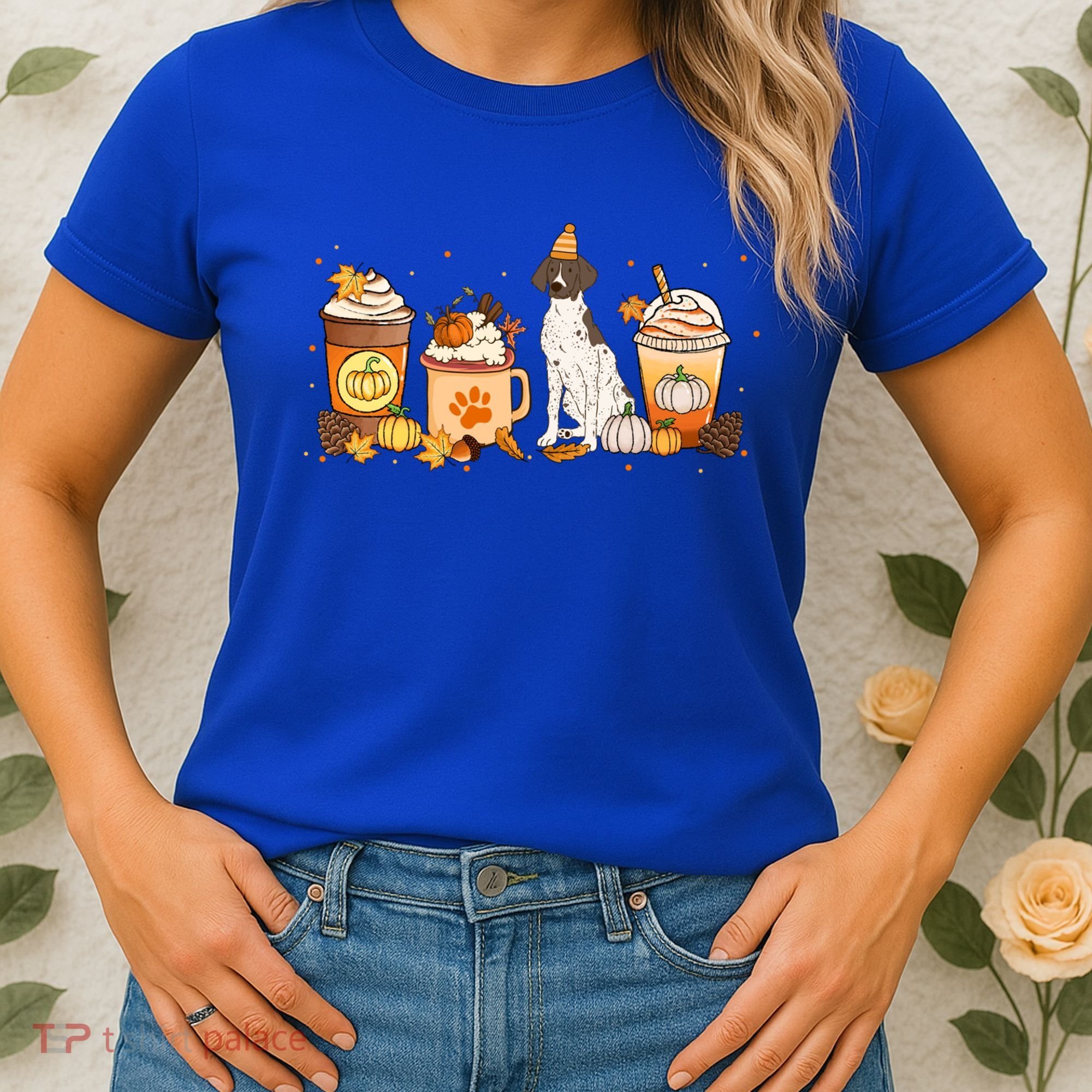 Gsp Coffee Pumpkin Spice Dog Lovers Fall Thanksgiving Gift Women's T-Shirt