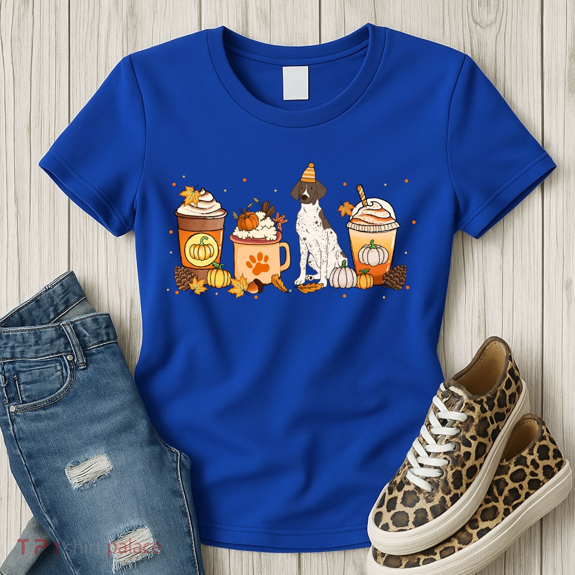 Gsp Coffee Pumpkin Spice Dog Lovers Fall Thanksgiving Gift Women's T-Shirt