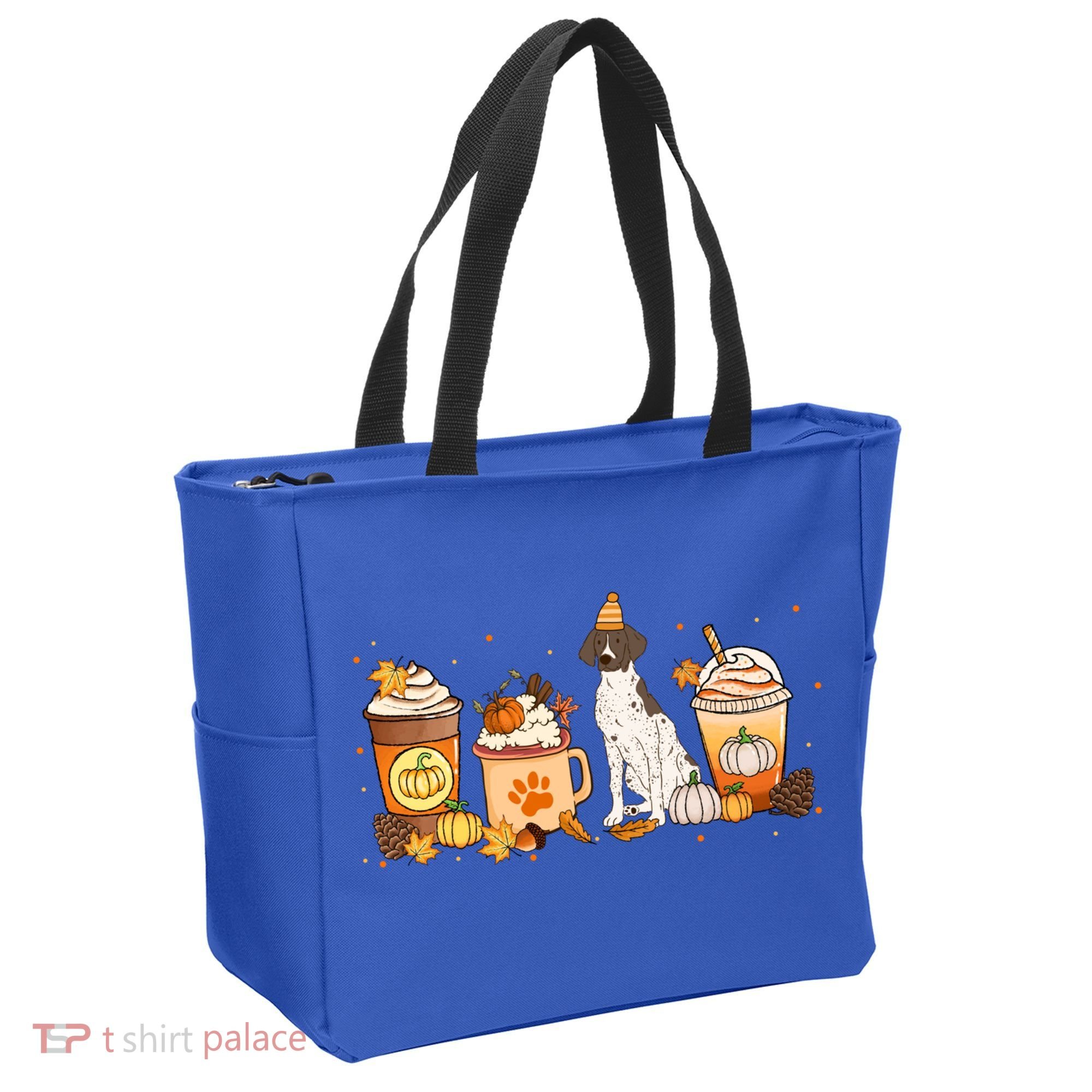 Gsp Coffee Pumpkin Spice Dog Lovers Fall Thanksgiving Gift Tote Bag