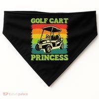 Golf Cart Princess Golf Sports Player Lover Golfer Golfing USA-Made Doggie Bandana thumb 0