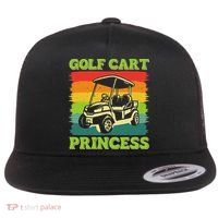 Golf Cart Princess Golf Sports Player Lover Golfer Golfing Flat Bill Trucker Hat thumb 0