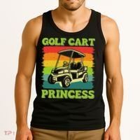 Golf Cart Princess Golf Sports Player Lover Golfer Golfing Tank Top thumb 3