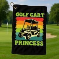 Golf Cart Princess Golf Sports Player Lover Golfer Golfing Golf Towel thumb 1