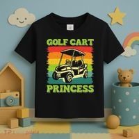 Golf Cart Princess Golf Sports Player Lover Golfer Golfing Toddler T-Shirt thumb 3