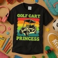 Golf Cart Princess Golf Sports Player Lover Golfer Golfing Kids T-Shirt thumb 3